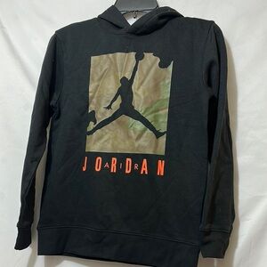 Jordan Black Hooded Sweater with Iconic Graphic